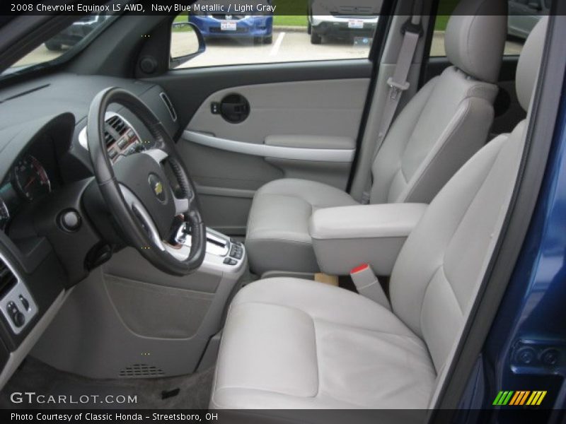 Navy Blue Metallic / Light Gray 2008 Chevrolet Equinox LS AWD