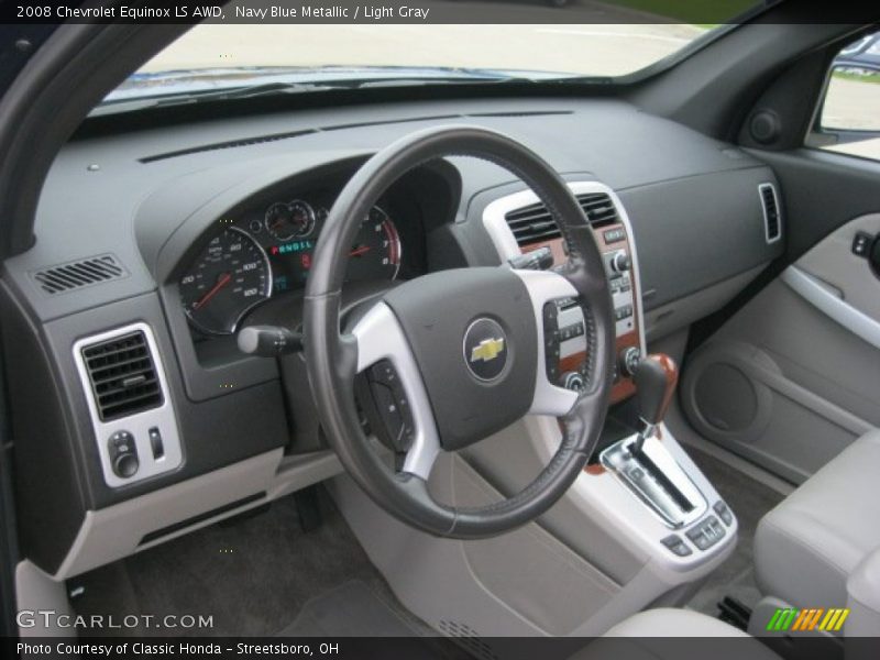 Navy Blue Metallic / Light Gray 2008 Chevrolet Equinox LS AWD