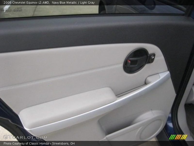 Navy Blue Metallic / Light Gray 2008 Chevrolet Equinox LS AWD