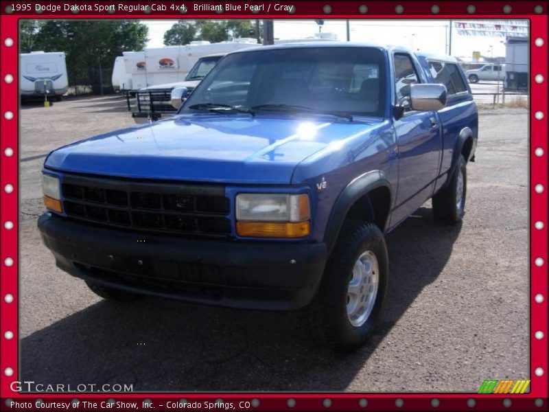 Brilliant Blue Pearl / Gray 1995 Dodge Dakota Sport Regular Cab 4x4