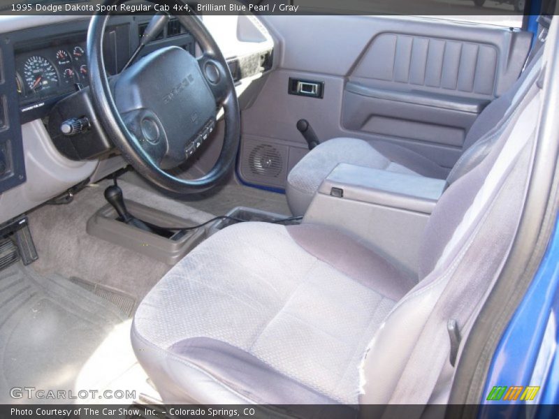 Brilliant Blue Pearl / Gray 1995 Dodge Dakota Sport Regular Cab 4x4