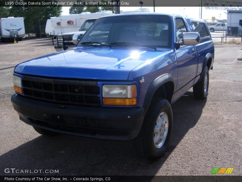 Brilliant Blue Pearl / Gray 1995 Dodge Dakota Sport Regular Cab 4x4