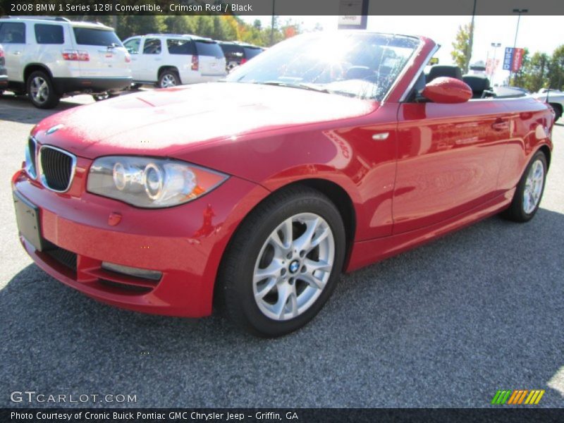 Crimson Red / Black 2008 BMW 1 Series 128i Convertible