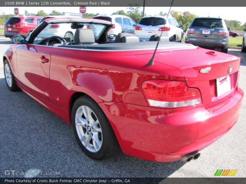 Crimson Red / Black 2008 BMW 1 Series 128i Convertible