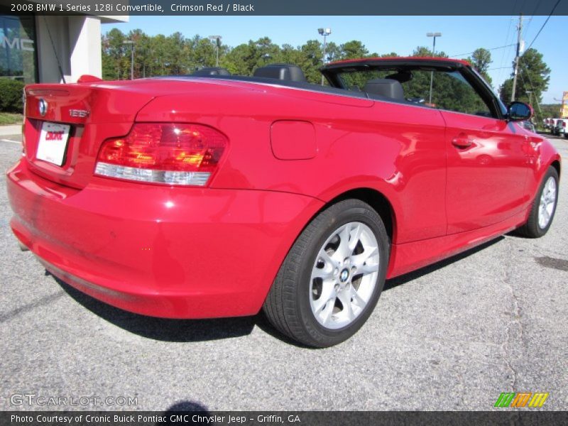 Crimson Red / Black 2008 BMW 1 Series 128i Convertible