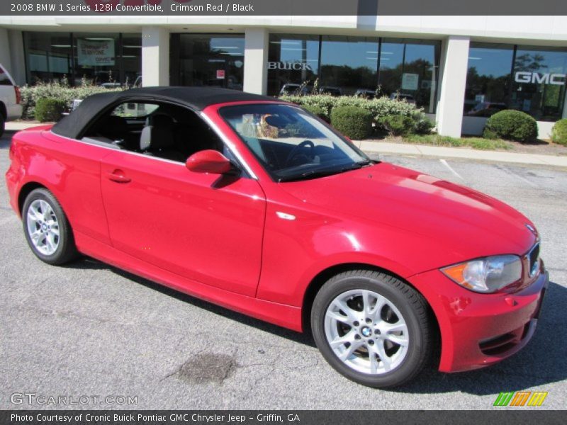 Crimson Red / Black 2008 BMW 1 Series 128i Convertible