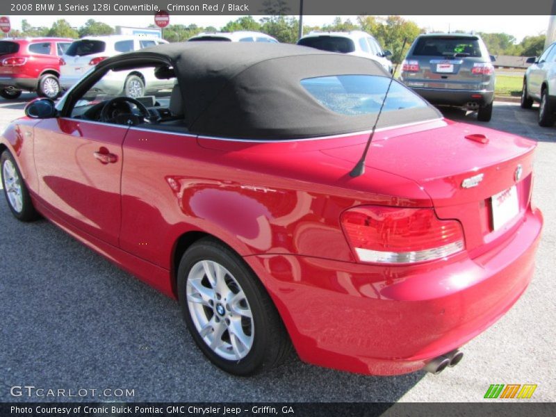 Crimson Red / Black 2008 BMW 1 Series 128i Convertible