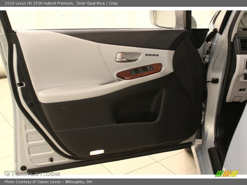 Silver Opal Mica / Gray 2010 Lexus HS 250h Hybrid Premium