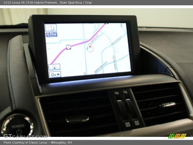 Silver Opal Mica / Gray 2010 Lexus HS 250h Hybrid Premium