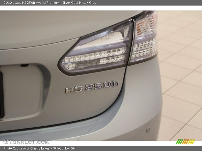 Silver Opal Mica / Gray 2010 Lexus HS 250h Hybrid Premium