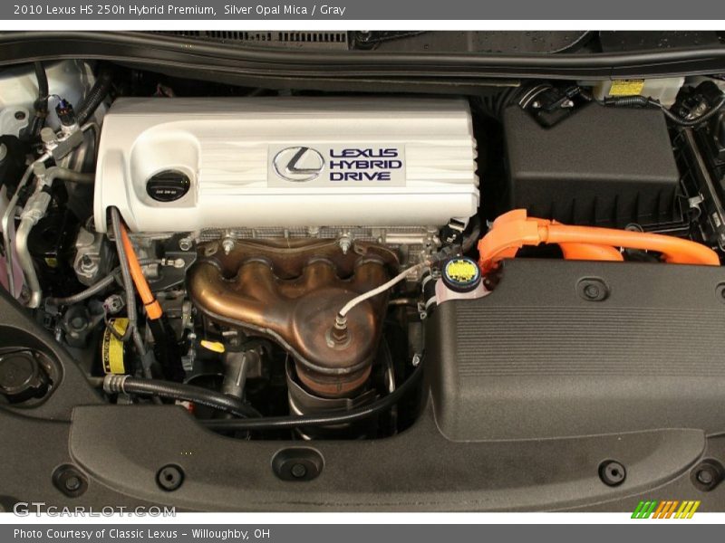  2010 HS 250h Hybrid Premium Engine - 2.4 Liter DOHC 16-Valve VVT-i Atkinson Cycle 4 Cylinder Gasoline/Electric Hybrid