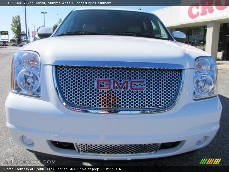 Summit White / Cocoa/Light Cashmere 2012 GMC Yukon Denali