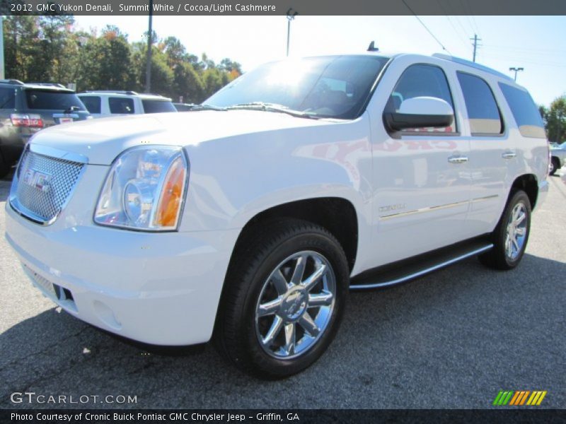 Summit White / Cocoa/Light Cashmere 2012 GMC Yukon Denali