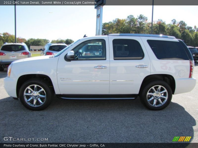 Summit White / Cocoa/Light Cashmere 2012 GMC Yukon Denali