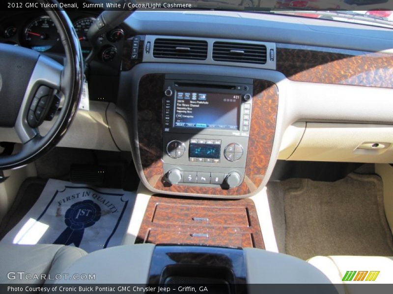 Summit White / Cocoa/Light Cashmere 2012 GMC Yukon Denali