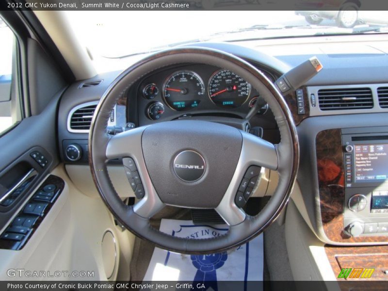 Summit White / Cocoa/Light Cashmere 2012 GMC Yukon Denali