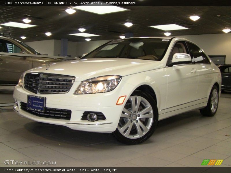 Arctic White / Savanna/Cashmere 2008 Mercedes-Benz C 300 4Matic Luxury