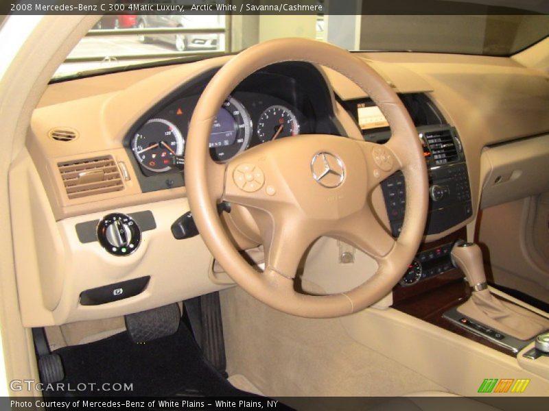 Arctic White / Savanna/Cashmere 2008 Mercedes-Benz C 300 4Matic Luxury