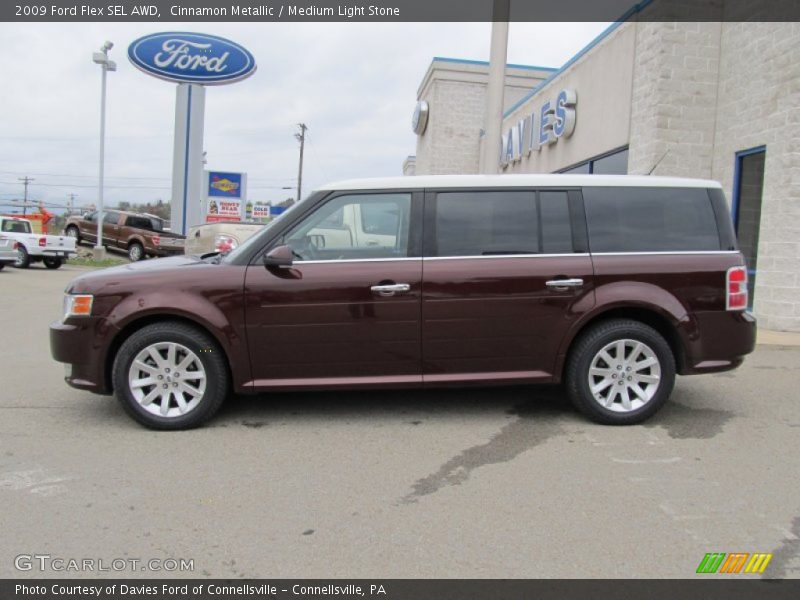 Cinnamon Metallic / Medium Light Stone 2009 Ford Flex SEL AWD