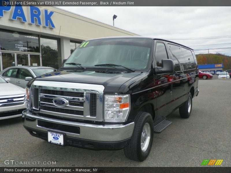 Black / Medium Flint 2011 Ford E Series Van E350 XLT Extended Passenger