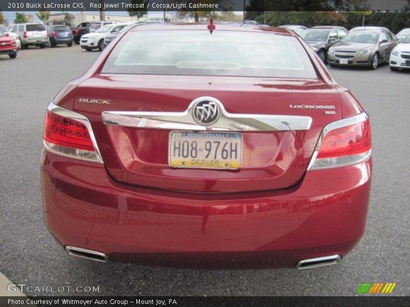 Red Jewel Tintcoat / Cocoa/Light Cashmere 2010 Buick LaCrosse CXS