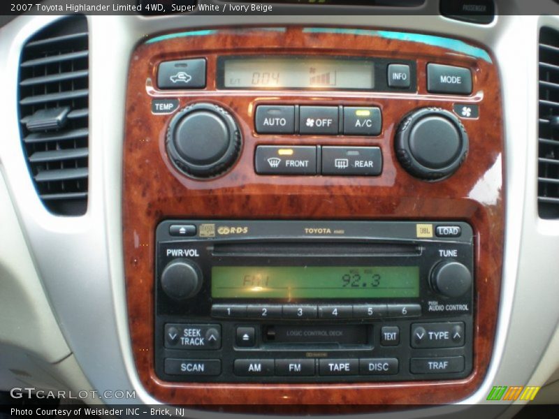 Super White / Ivory Beige 2007 Toyota Highlander Limited 4WD