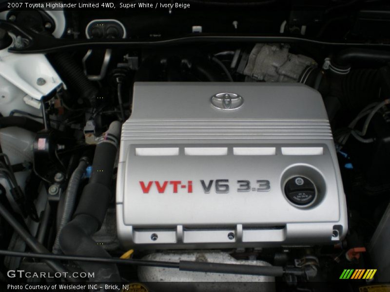 Super White / Ivory Beige 2007 Toyota Highlander Limited 4WD