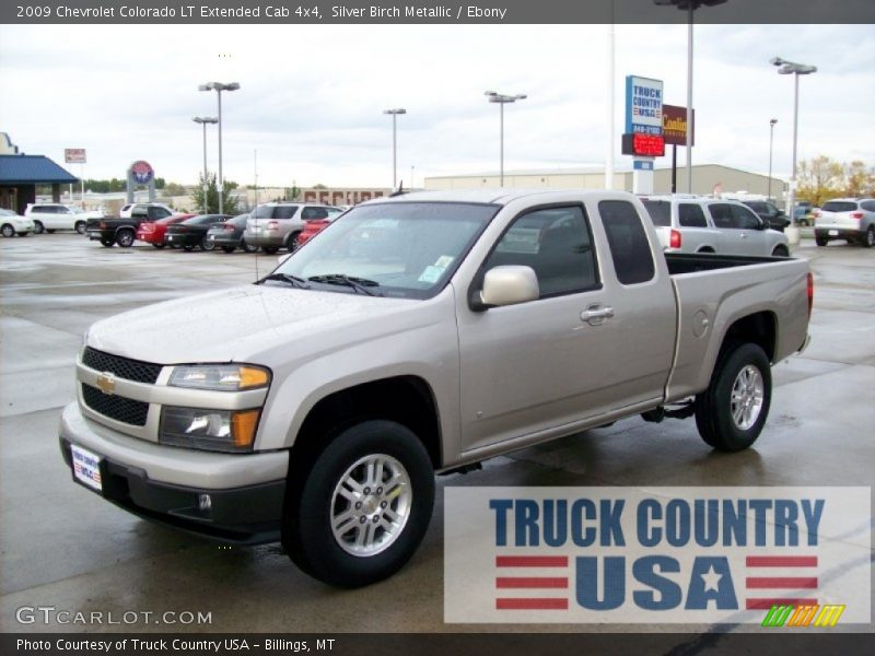 Silver Birch Metallic / Ebony 2009 Chevrolet Colorado LT Extended Cab 4x4