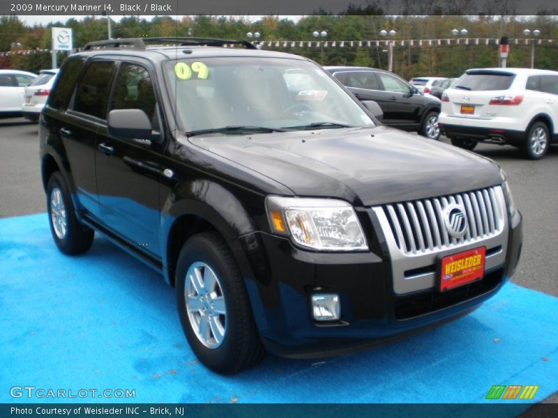 Black / Black 2009 Mercury Mariner I4