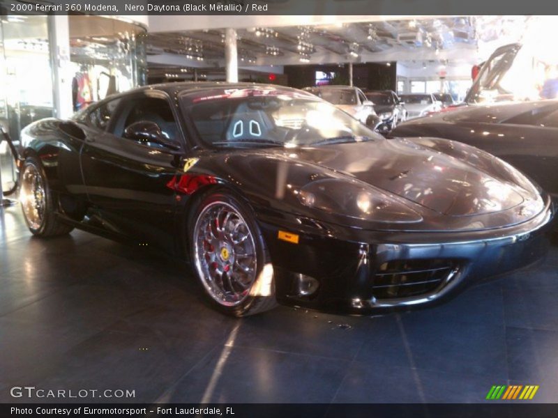 Nero Daytona (Black Metallic) / Red 2000 Ferrari 360 Modena