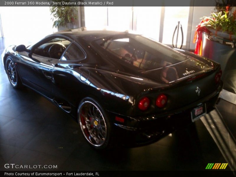 Nero Daytona (Black Metallic) / Red 2000 Ferrari 360 Modena