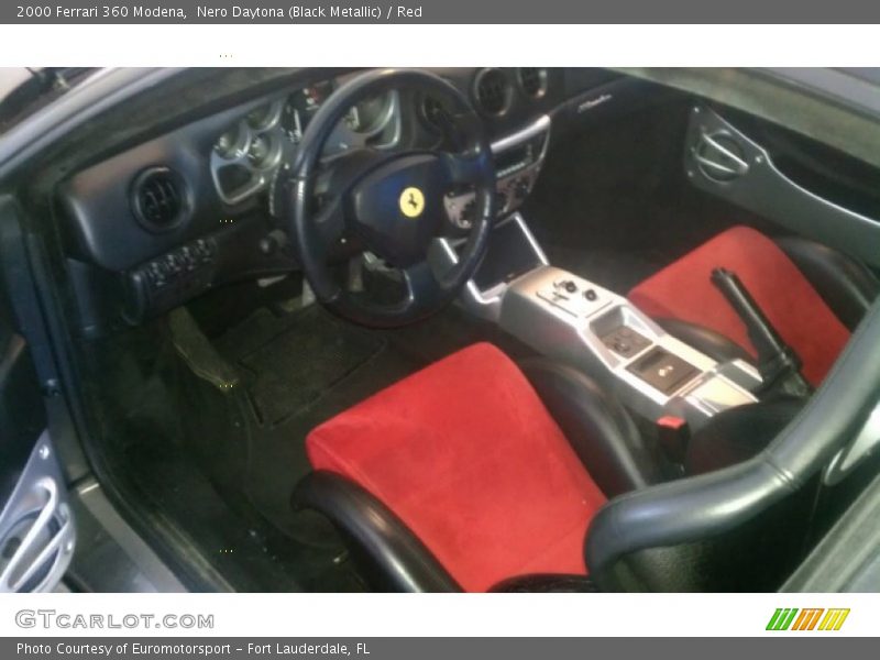 Nero Daytona (Black Metallic) / Red 2000 Ferrari 360 Modena