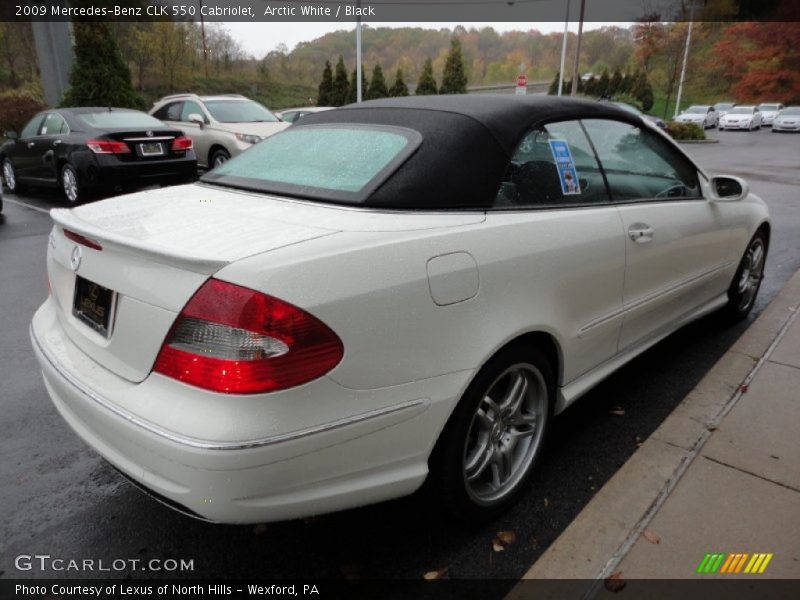 Arctic White / Black 2009 Mercedes-Benz CLK 550 Cabriolet