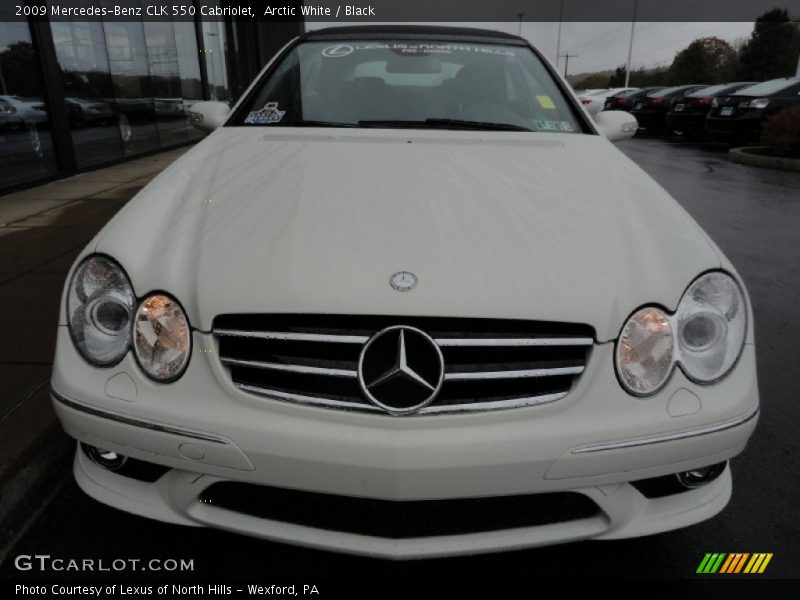 Arctic White / Black 2009 Mercedes-Benz CLK 550 Cabriolet