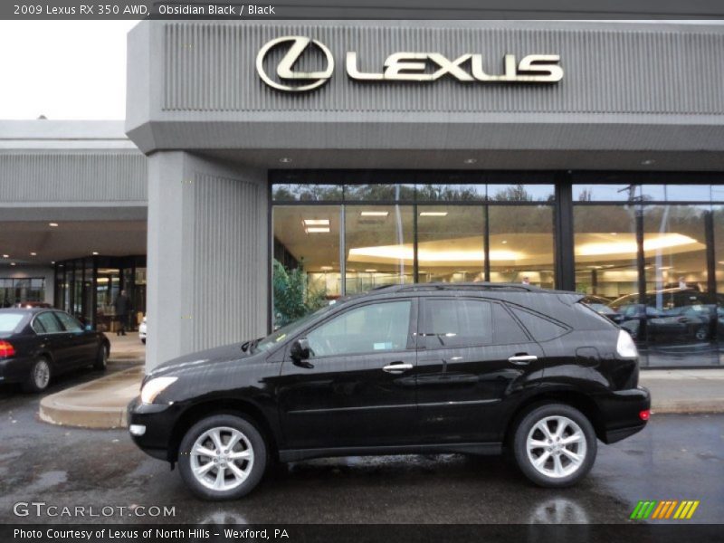 Obsidian Black / Black 2009 Lexus RX 350 AWD