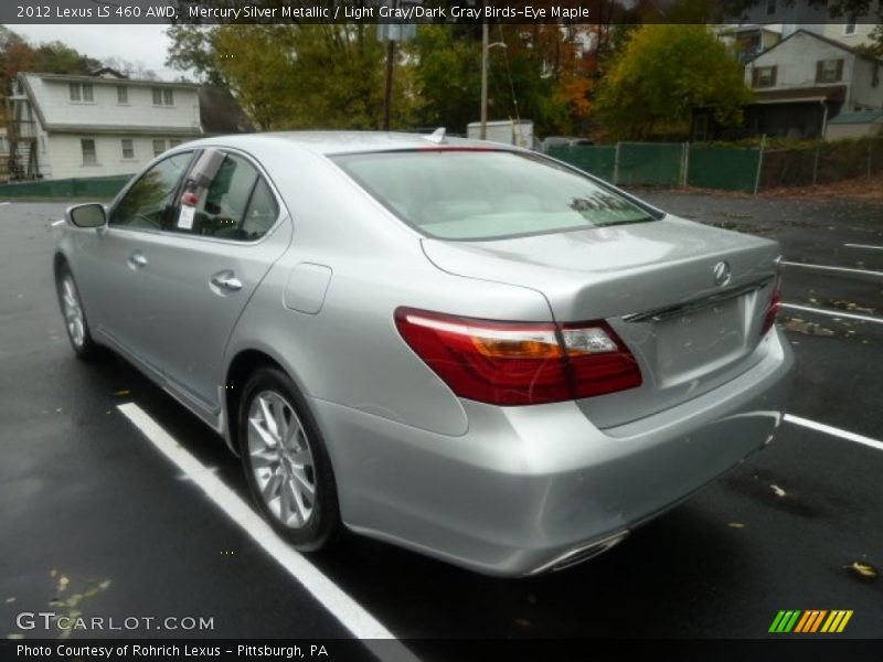 Mercury Silver Metallic / Light Gray/Dark Gray Birds-Eye Maple 2012 Lexus LS 460 AWD