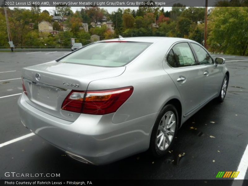 Mercury Silver Metallic / Light Gray/Dark Gray Birds-Eye Maple 2012 Lexus LS 460 AWD