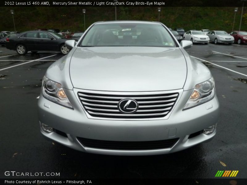 Mercury Silver Metallic / Light Gray/Dark Gray Birds-Eye Maple 2012 Lexus LS 460 AWD