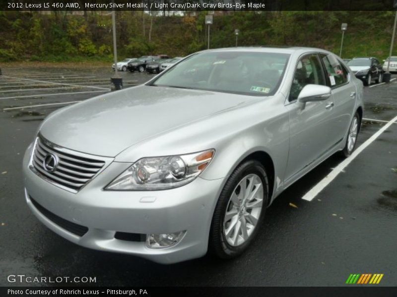 Mercury Silver Metallic / Light Gray/Dark Gray Birds-Eye Maple 2012 Lexus LS 460 AWD