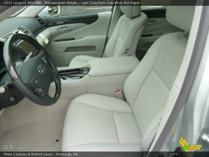  2012 LS 460 AWD Light Gray/Dark Gray Birds-Eye Maple Interior