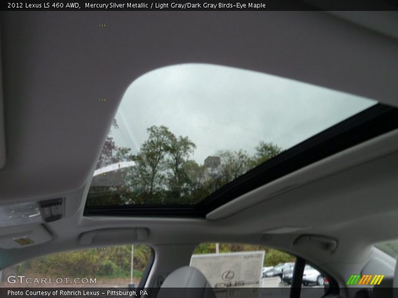 Mercury Silver Metallic / Light Gray/Dark Gray Birds-Eye Maple 2012 Lexus LS 460 AWD