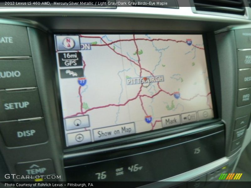 Mercury Silver Metallic / Light Gray/Dark Gray Birds-Eye Maple 2012 Lexus LS 460 AWD