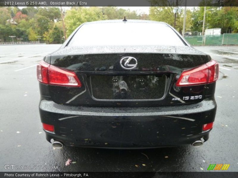 Obsidian Black / Ecru 2012 Lexus IS 250 AWD