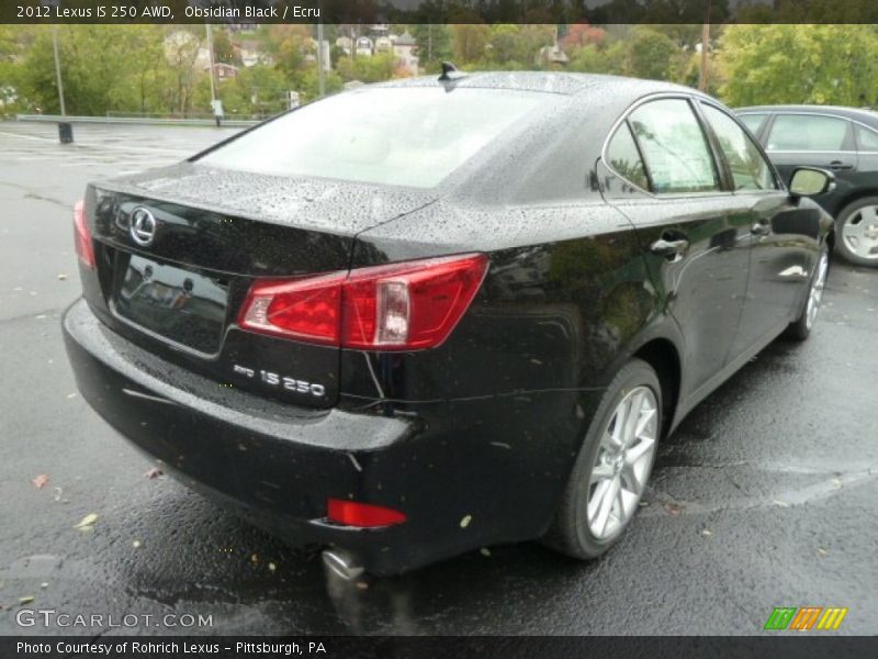 Obsidian Black / Ecru 2012 Lexus IS 250 AWD