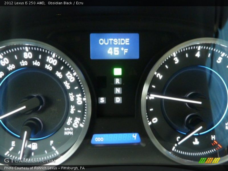 Obsidian Black / Ecru 2012 Lexus IS 250 AWD