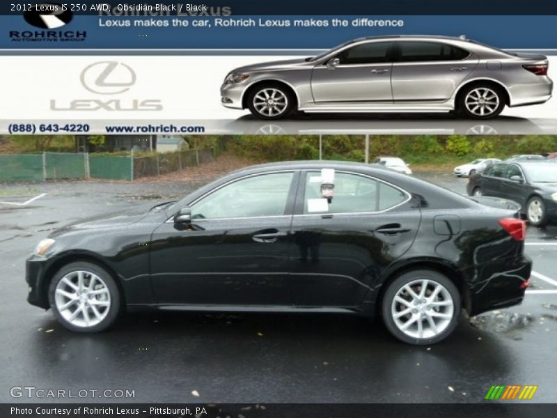 Obsidian Black / Black 2012 Lexus IS 250 AWD
