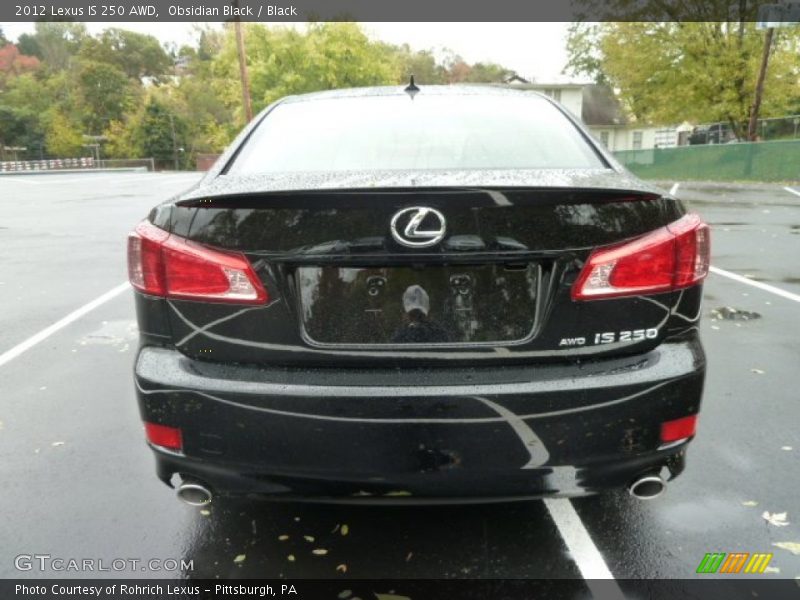 Obsidian Black / Black 2012 Lexus IS 250 AWD