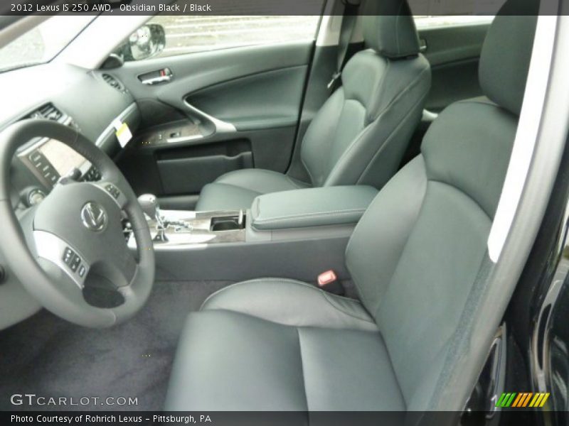 Obsidian Black / Black 2012 Lexus IS 250 AWD