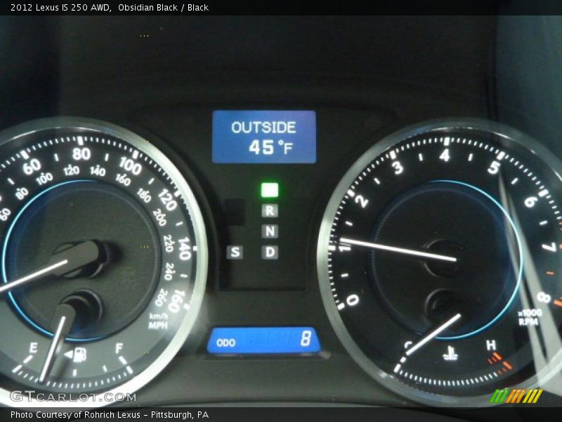 Obsidian Black / Black 2012 Lexus IS 250 AWD