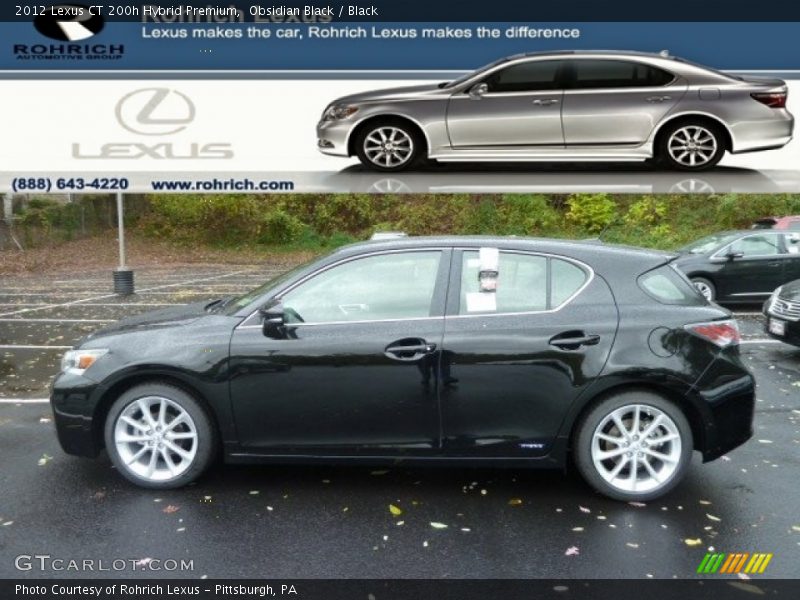 Obsidian Black / Black 2012 Lexus CT 200h Hybrid Premium